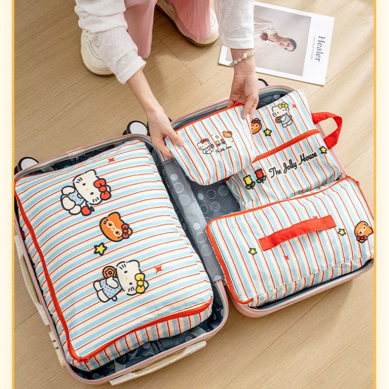 Travel Accessories Wholesale - Hello Kitty Striped Travel Storage Bags