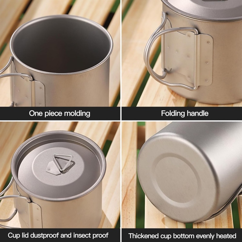Titanium Camping Mug with Fold - Travel Kitchen Accessories review and price