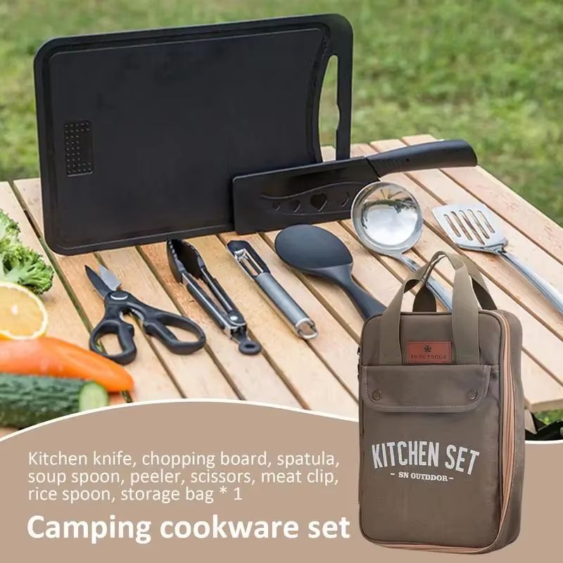 8pcs Camping Kitchen Cookware  - Travel Kitchen Accessories review and price