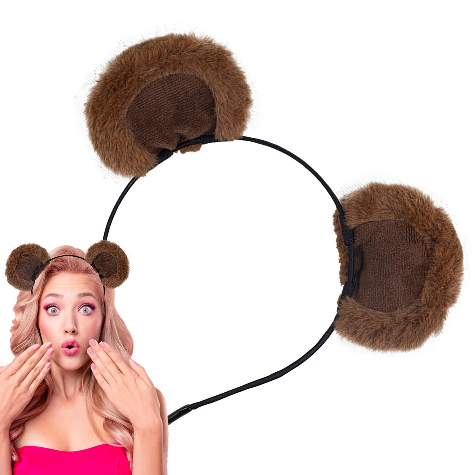 Plush Bear Ear Headbands Soft  - Travel Accessories For 4 Year Old review and price