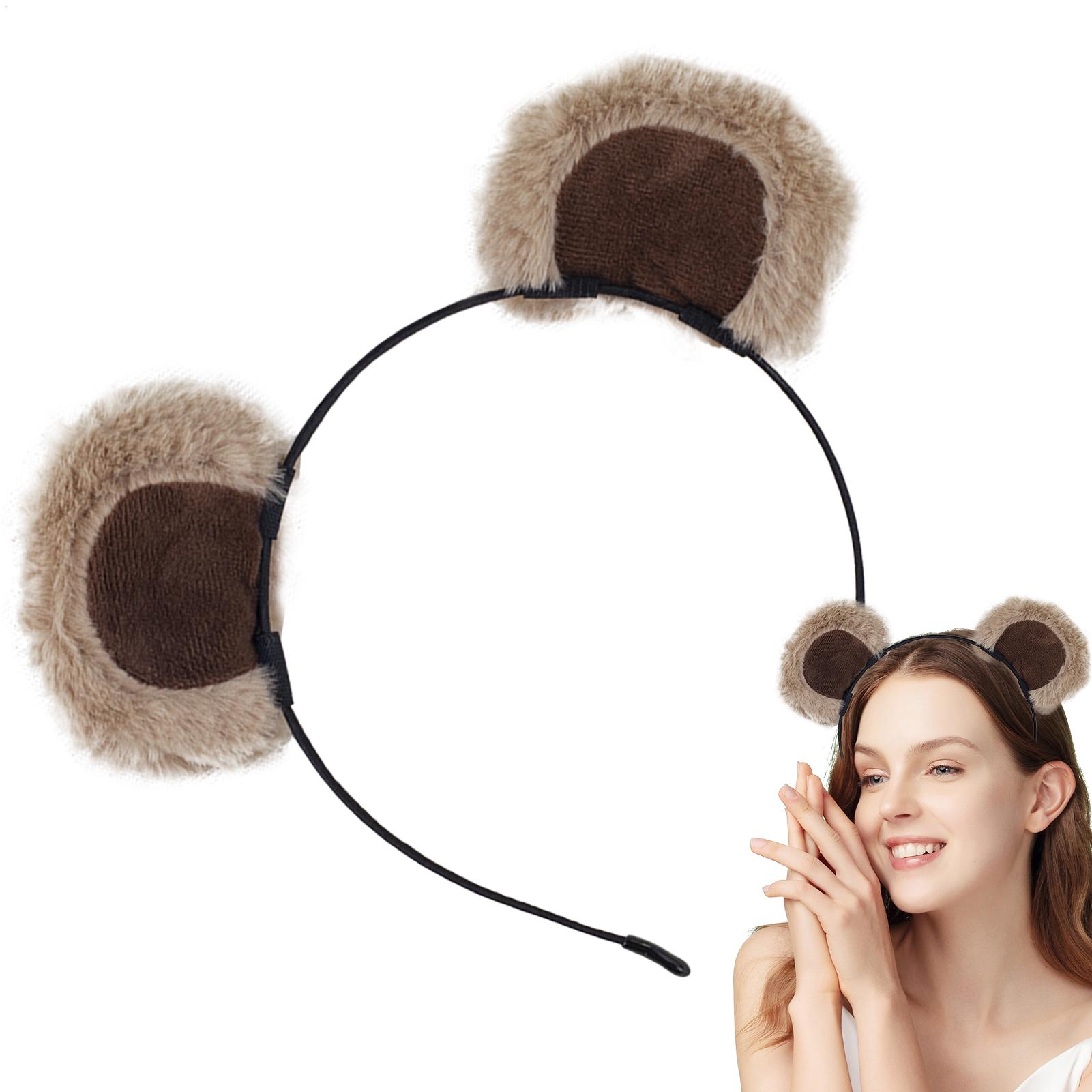 Plush Bear Ear Headbands Soft  - Travel Accessories For 4 Year Old review and price