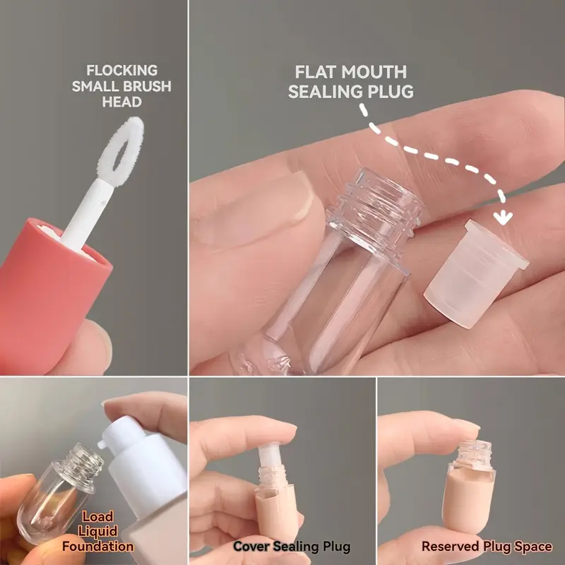 3/5Pcs Mini Empty Lip Gloss Tu - Travel Accessories Youtube review and price