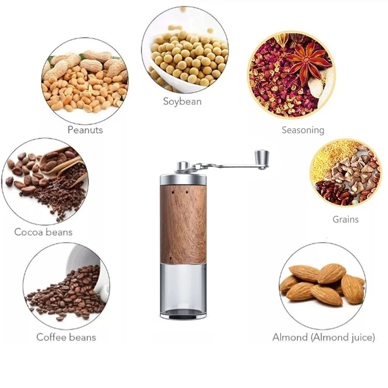 Portable Wood Grain Hand Coffe - Travel Kitchen Accessories review and price