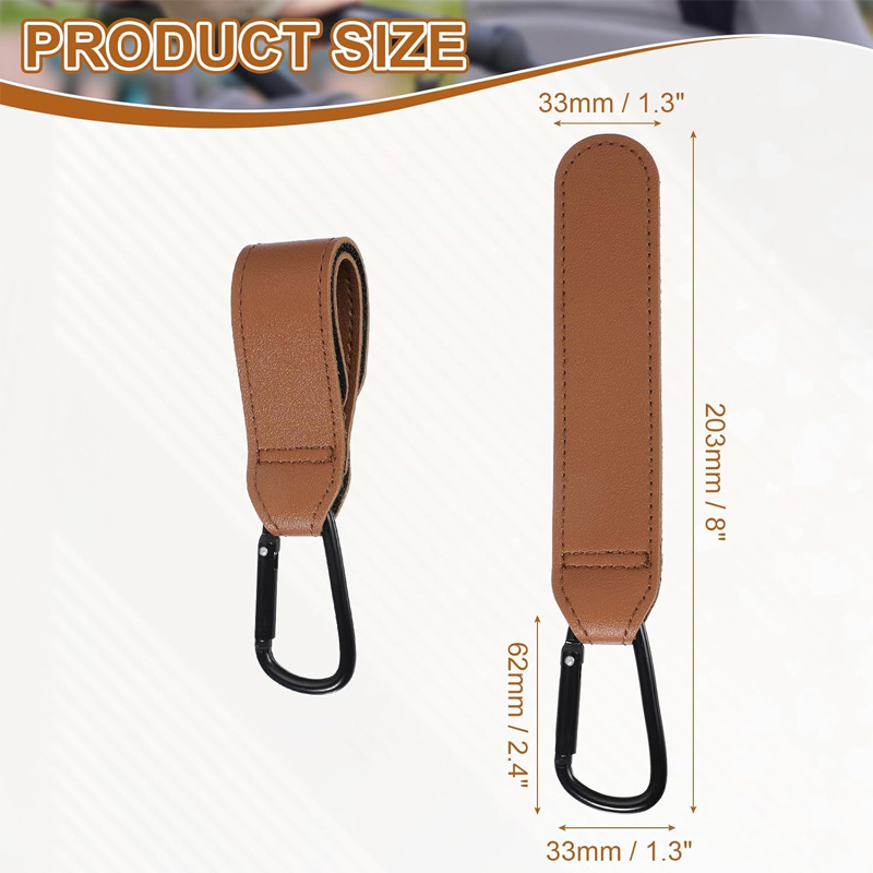 2Pcs Leather Cart Hooks Baby S - Travel Accessories For 4 Year Old review and price