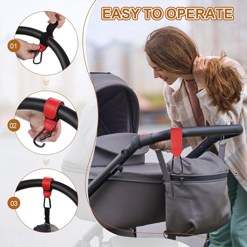 2Pcs Leather Cart Hooks Baby S - Travel Accessories For 4 Year Old review and price