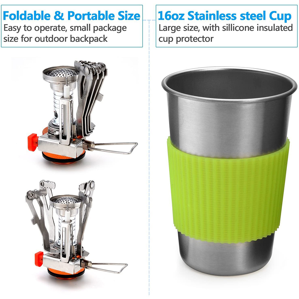 Camping Cookware Kit with Stov - Travel Kitchen Accessories review and price